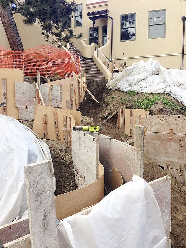Donphilita project, working on retaining walls